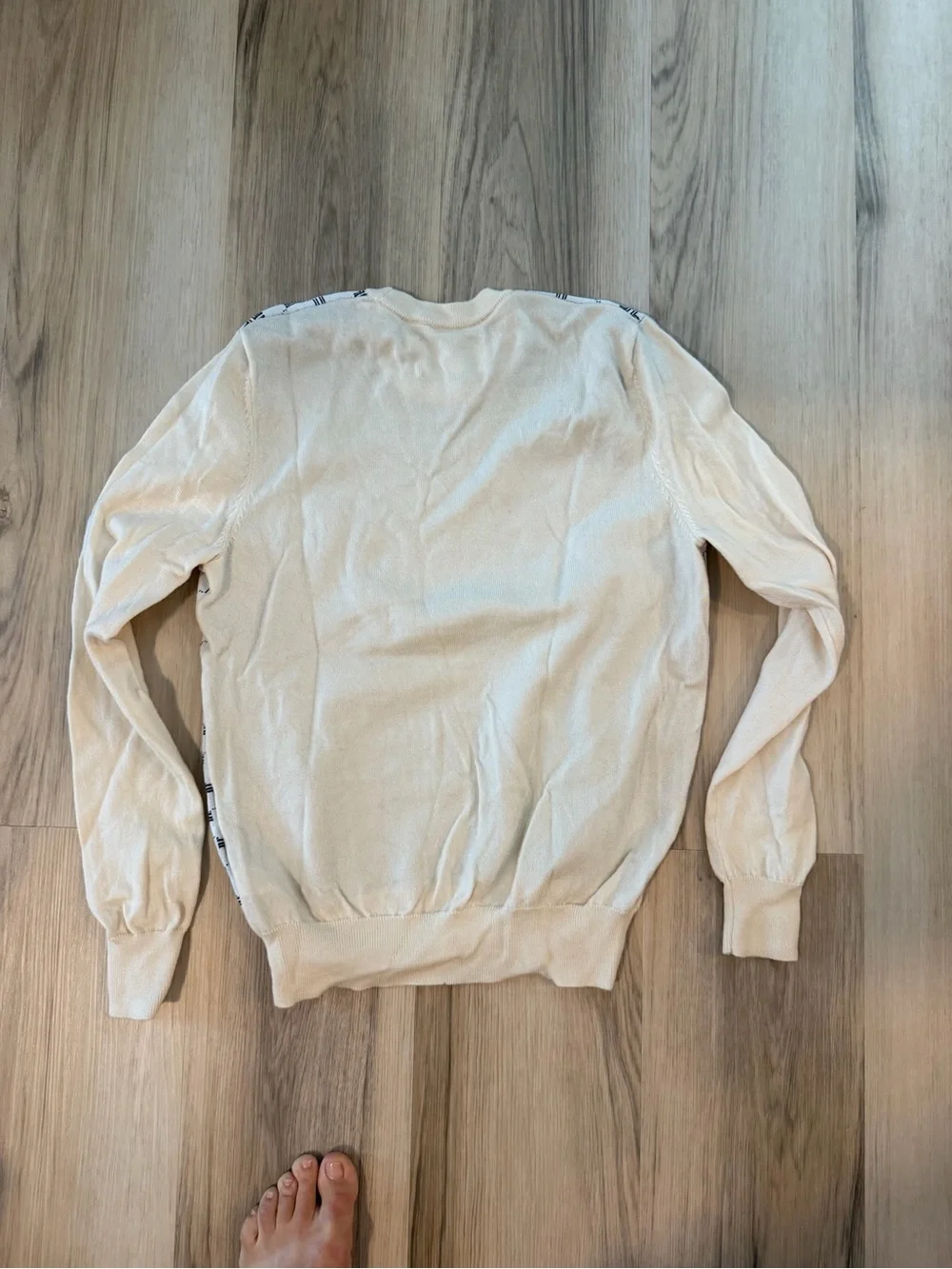 Tory Sport Cream Patterned Men's Sweater